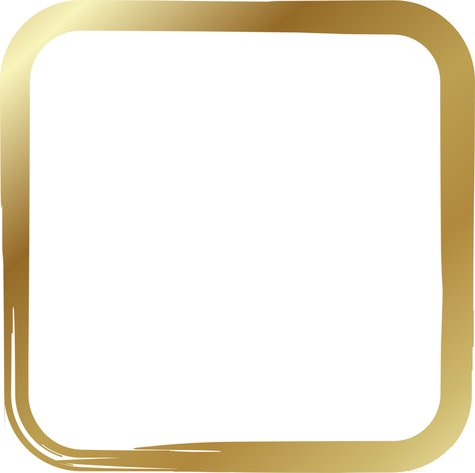 Rounded square golden frames